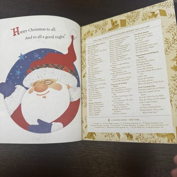 A Little Golden Book The Night Before Christmas Santa Children's Book 2001 VTG - Picture 5 of 10